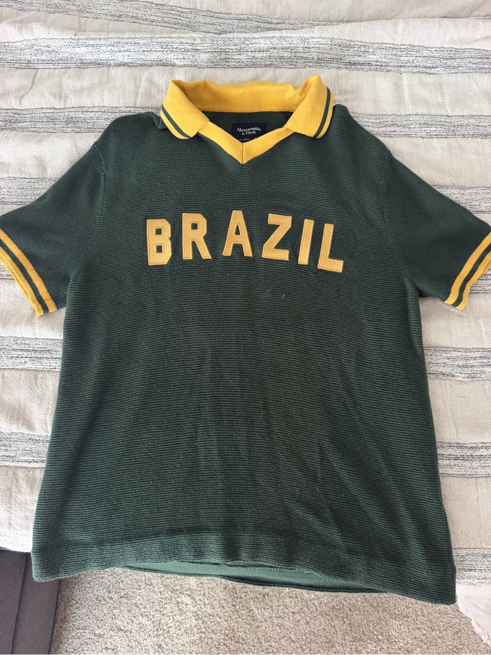 Brazil Green & Yellow mens Polo Shirt